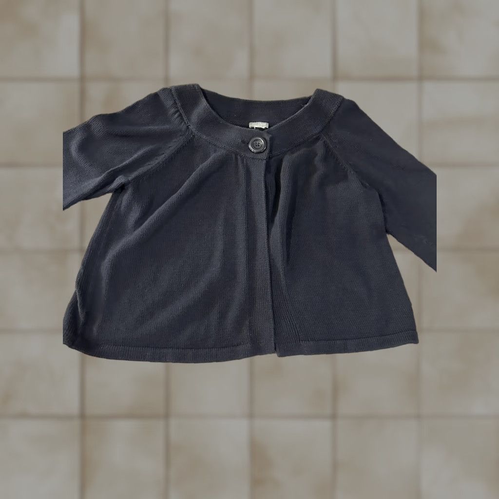 Ann Taylor Ann Taylor Cardigan Womens Small Black 3/4 Sleeve Single Button Knit Size M / US 6-8 / IT 42-44 - 1 Thumbnail