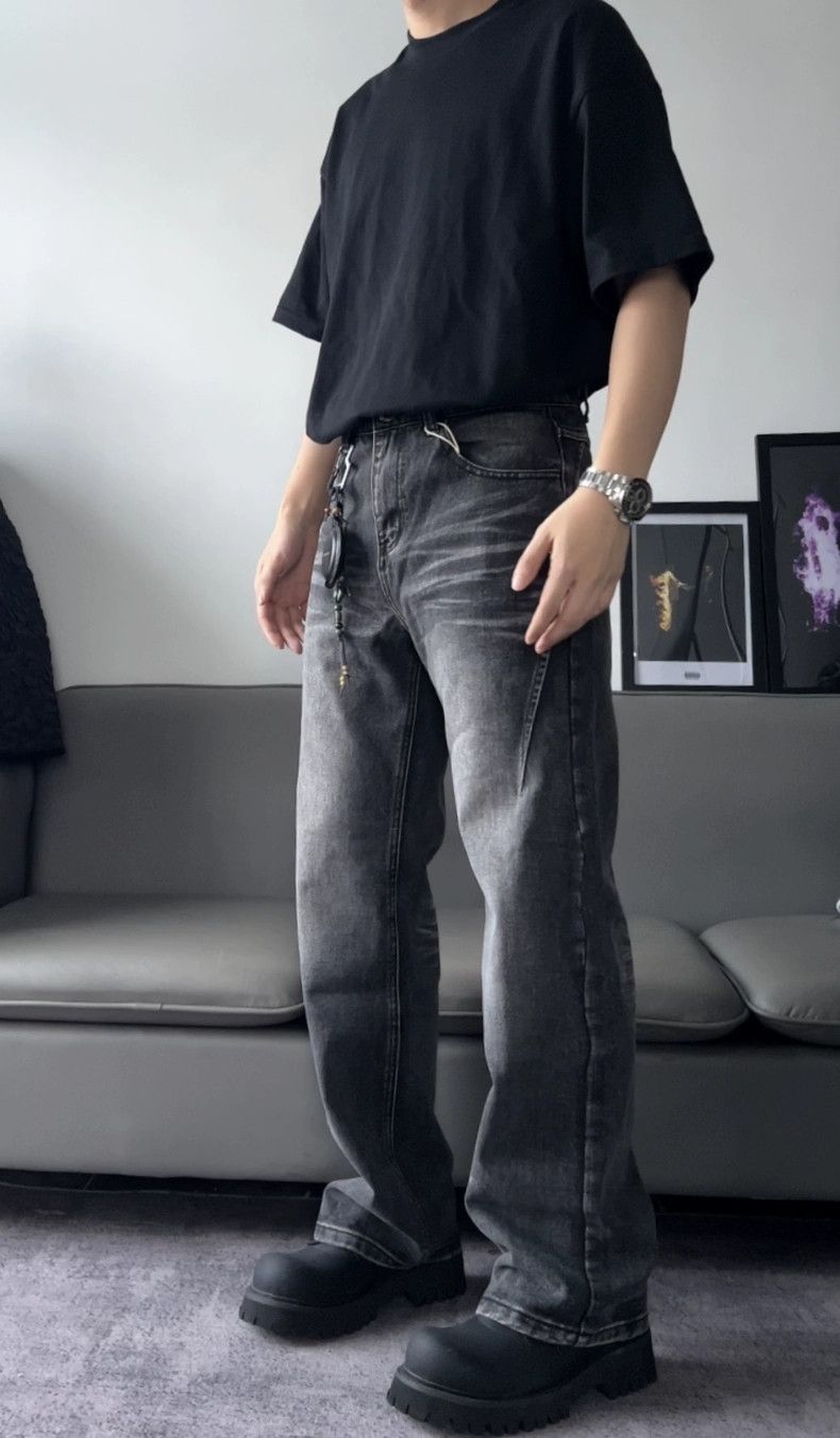 Jean xz y2k baggy loose washed faded yuppie jeans Size US 34 / EU 50 - 1 Thumbnail