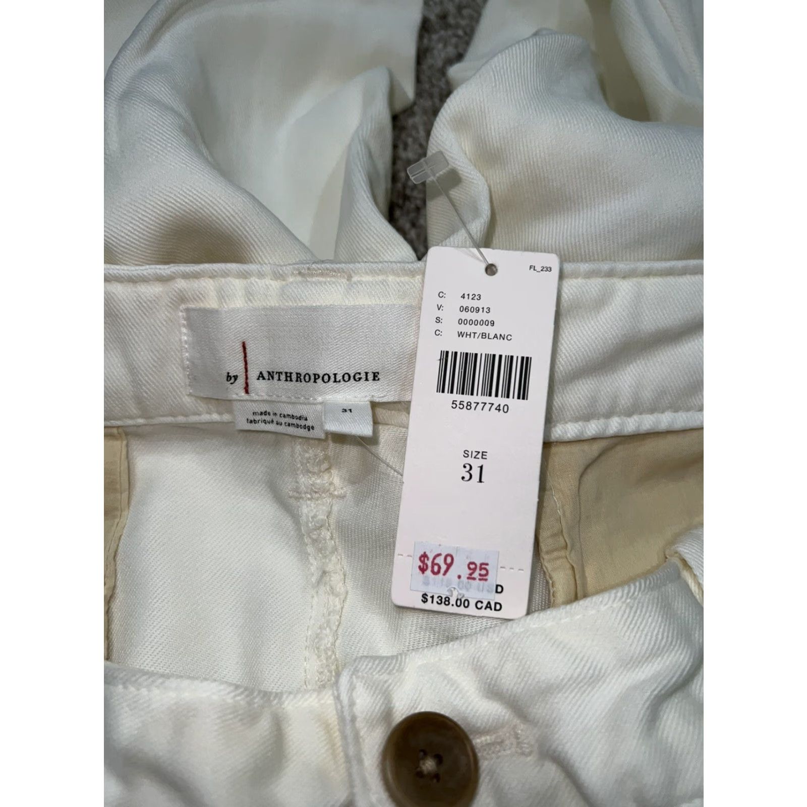 Anthropologie Anthropologie Womens Dress Pants White 31 Regular NWT Size Pants Women White Dress Pants Size 24" / US 00 / IT 34 - 5 Thumbnail