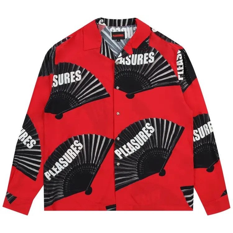 Pleasures NWT PLEASURES FANS L/S RED SHIRT SZ MEDIUM Size US M / EU 48-50 / 2 - 1 Thumbnail