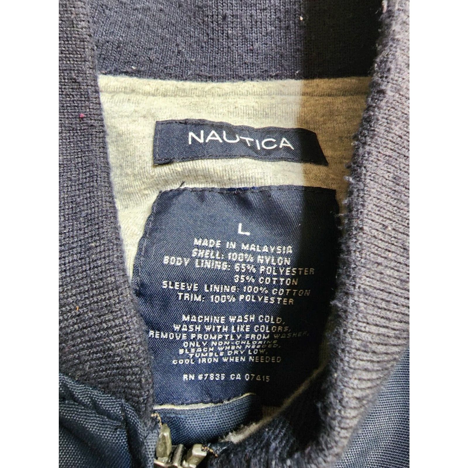 Nautica VINTAGE Nautica Navy Blue Mens Pea Coat Jacket Size L Size US L / EU 52-54 / 3 - 3 Thumbnail