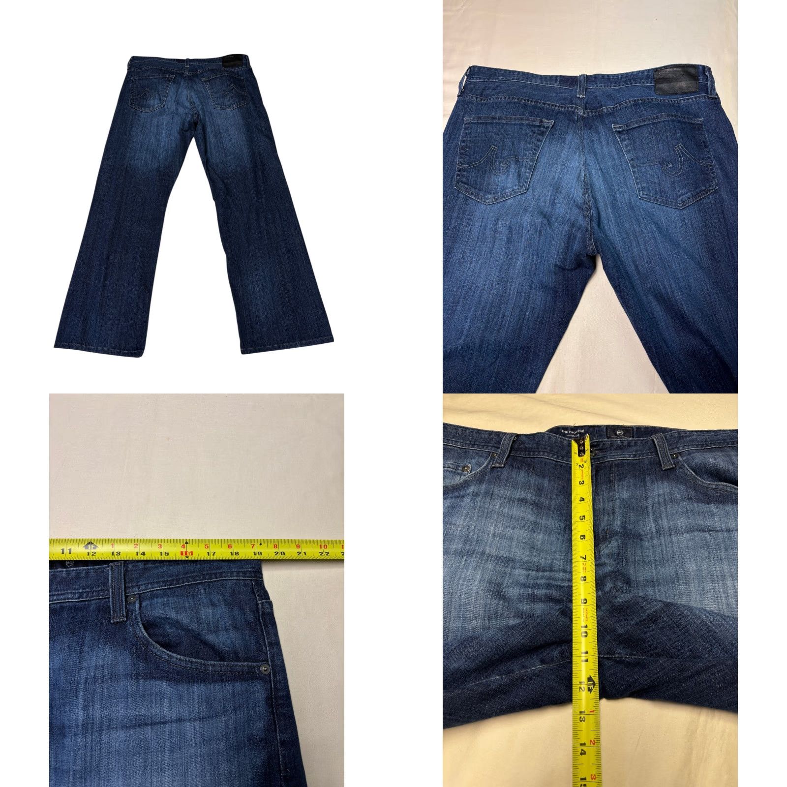 Vintage AG Adriano Goldschmied The Protégé Jeans Men's 38x30 Straight Leg Dark Wash Size US 38 / EU 54 - 8 Thumbnail