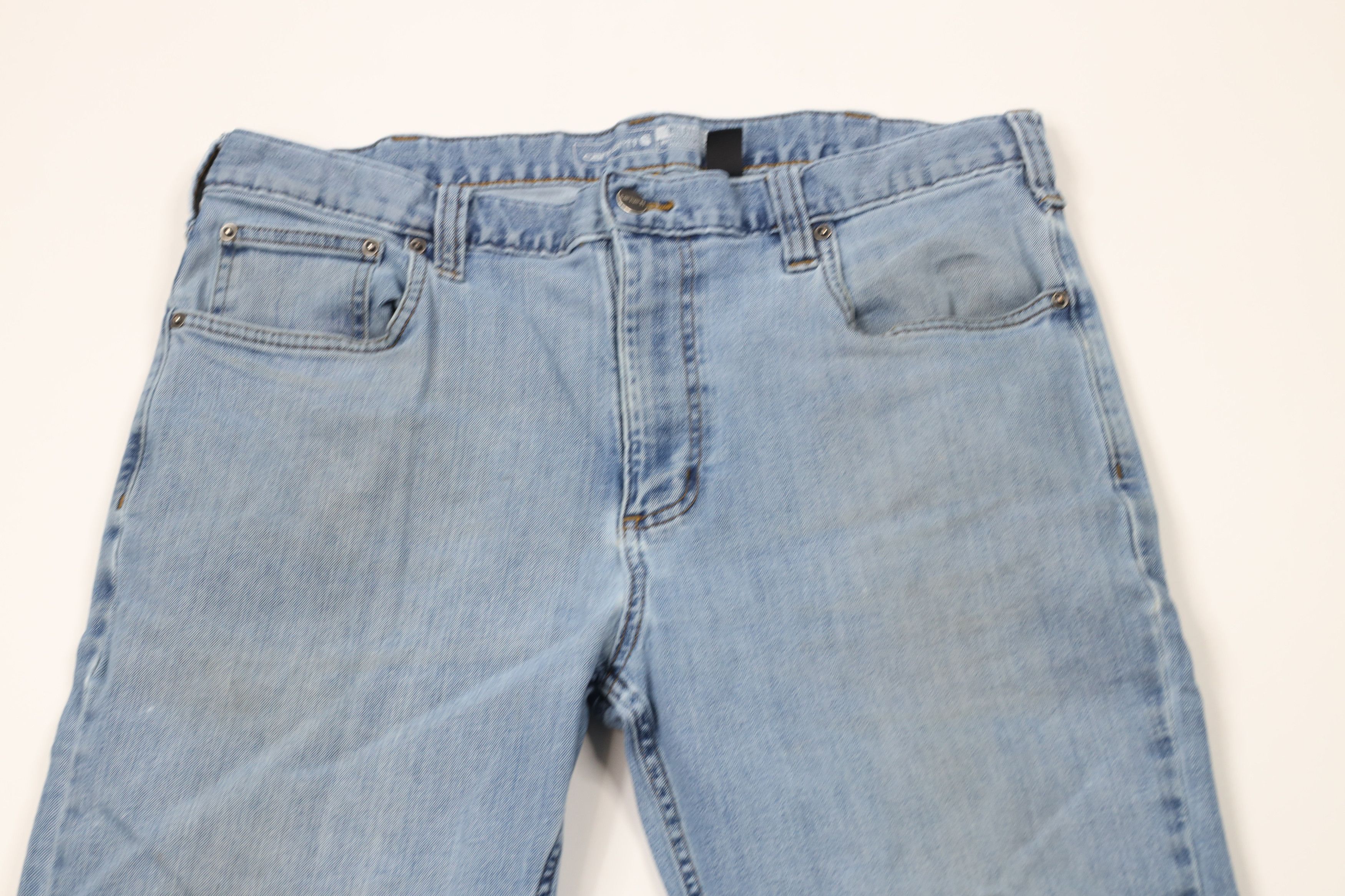 Carhartt × Vintage Vintage Y2K Carhartt Distressed Relaxed Fit Denim Jeans Blue Size US 36 / EU 52 - 2 Thumbnail