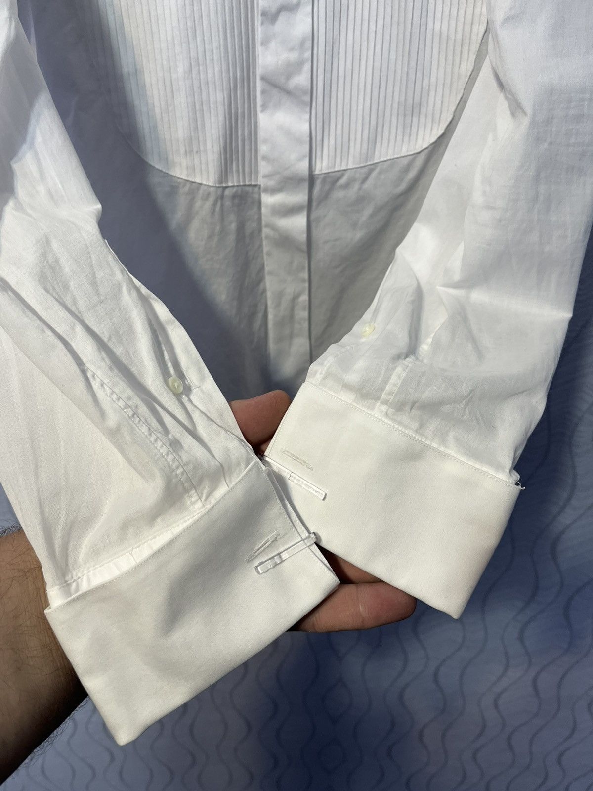 Canali Canali Luxury White Slim Fit Shirt Button Up Made in Italy Size US S / EU 44-46 / 1 - 6 Thumbnail