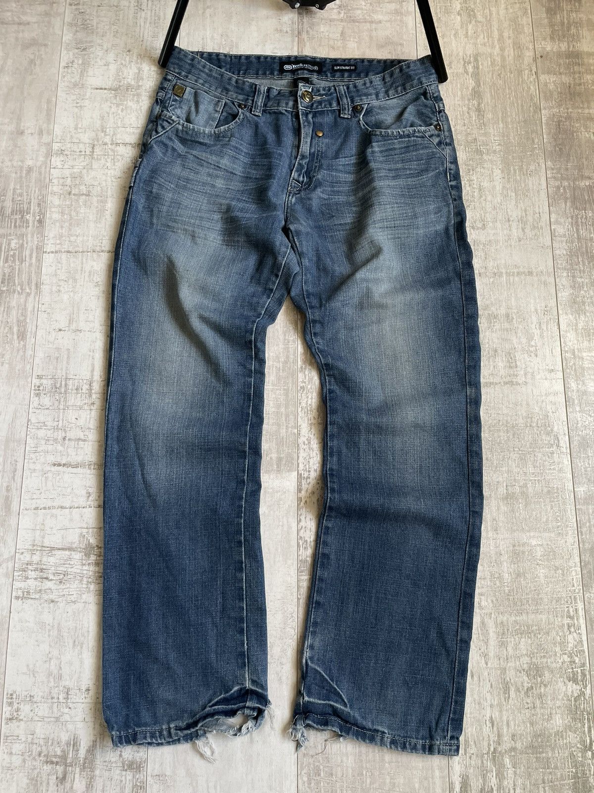 Ecko Unltd. Vintage 00’s Ecko Unltd Denim Baggy Jeans Rap Y2K Big Logo Size US 33 - 2 Thumbnail