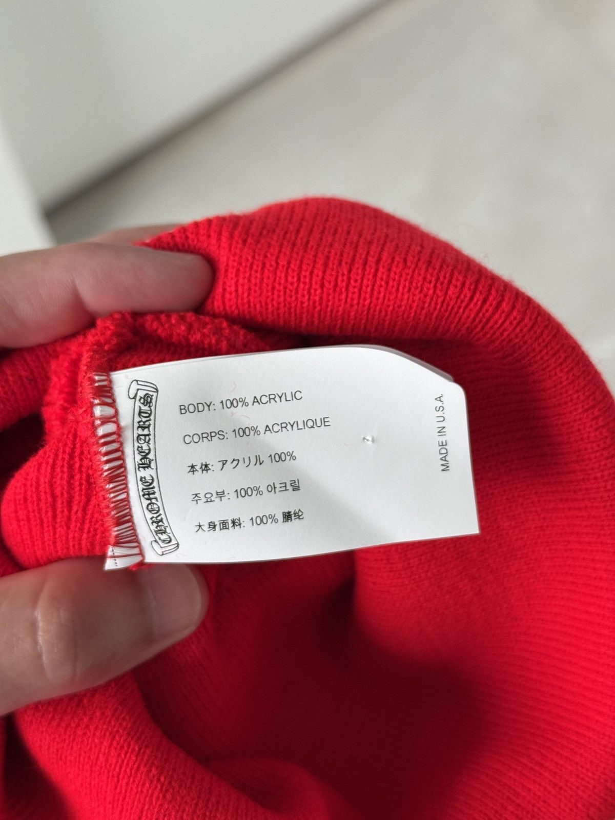 Chrome Hearts Chrome Hearts Red Beanie Brand New Size ONE SIZE - 3 Thumbnail