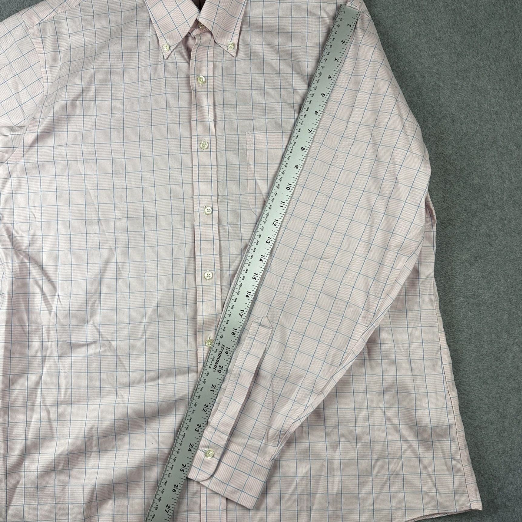 Brooks Brothers Brooks Brothers Shirt Mens 16.5 35 Pink Check Regent Fit Non Iron Stretch Supima Size US XL / EU 56 / 4 - 5 Thumbnail