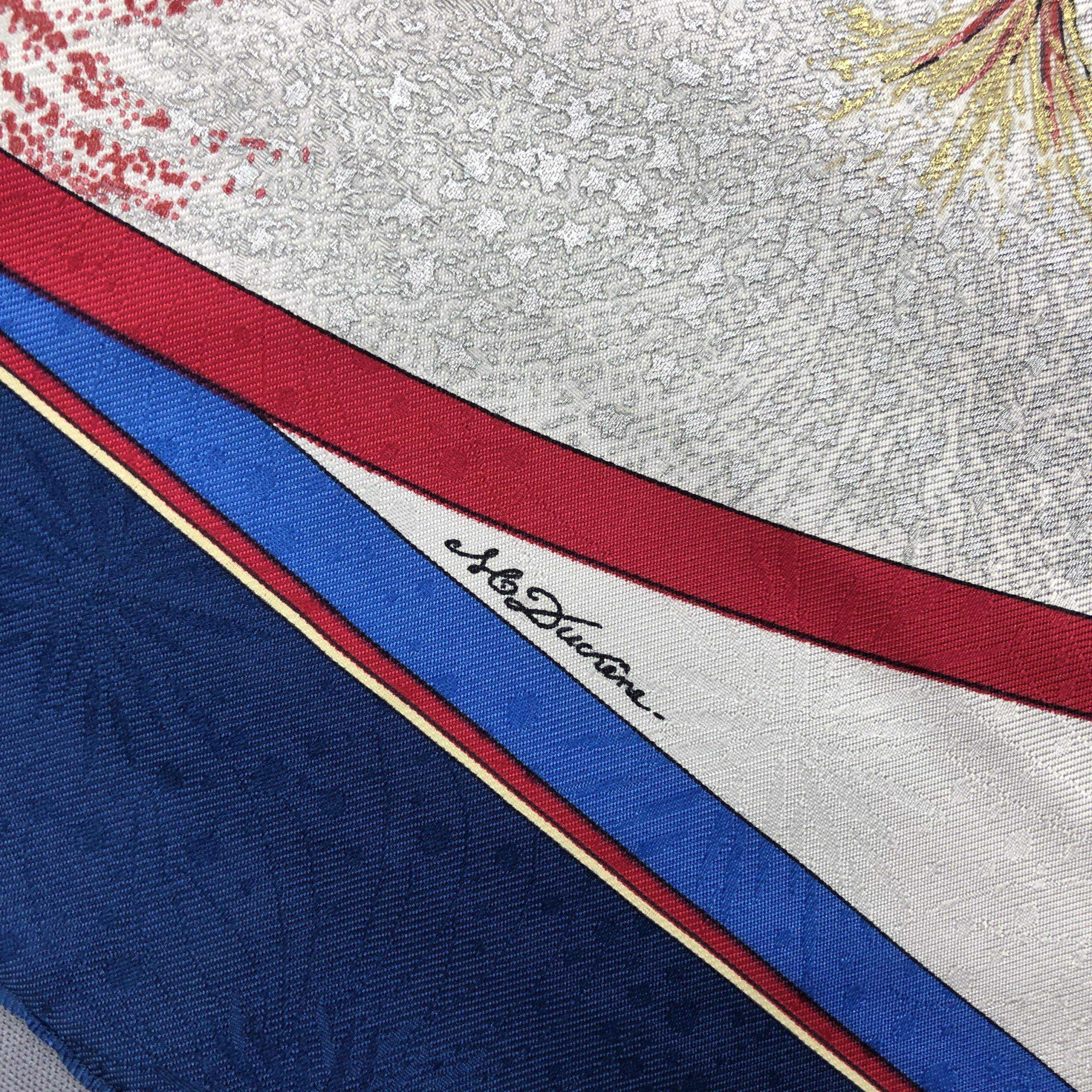 Hermes × Vintage Vintage Hermes Paris SILK Scarf Feux D'Artifice Stole Wraps Size ONE SIZE - 20 Thumbnail