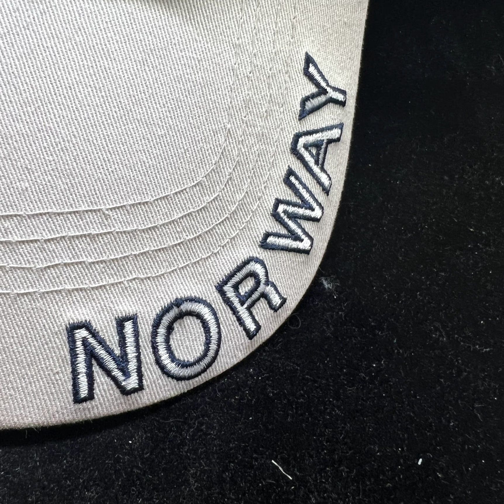Vintage NORWAY MOOSE NORGE Embroidered Hat, Tan Blue Adjustable, CLEAN - Men Baseball Cap, Beige/Cotton, One Size Size ONE SIZE - 3 Thumbnail