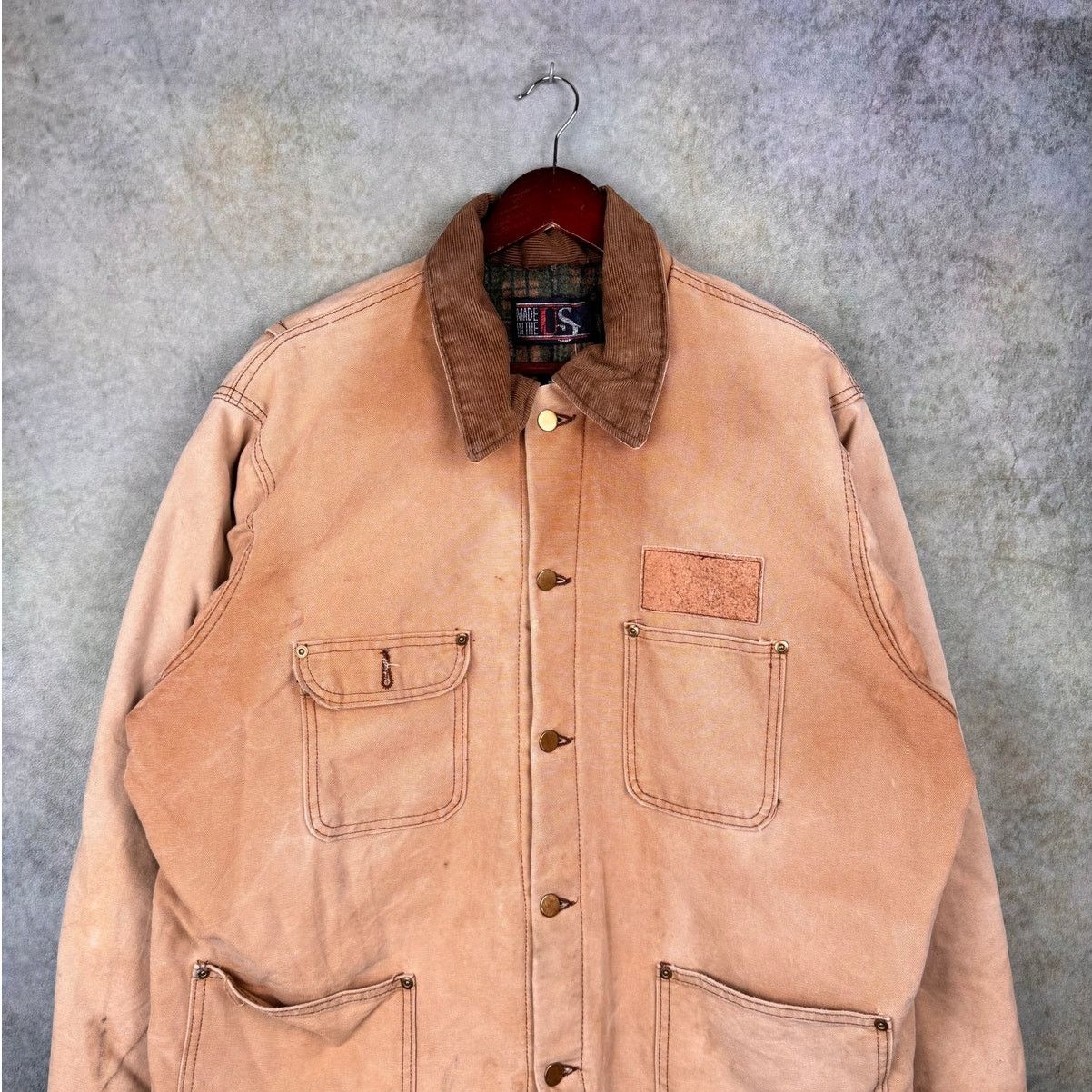 Vintage VTG 90s Flannel Lined Work Jacket Mens Sz XL Tan Size US XL / EU 56 / 4 - 2 Thumbnail