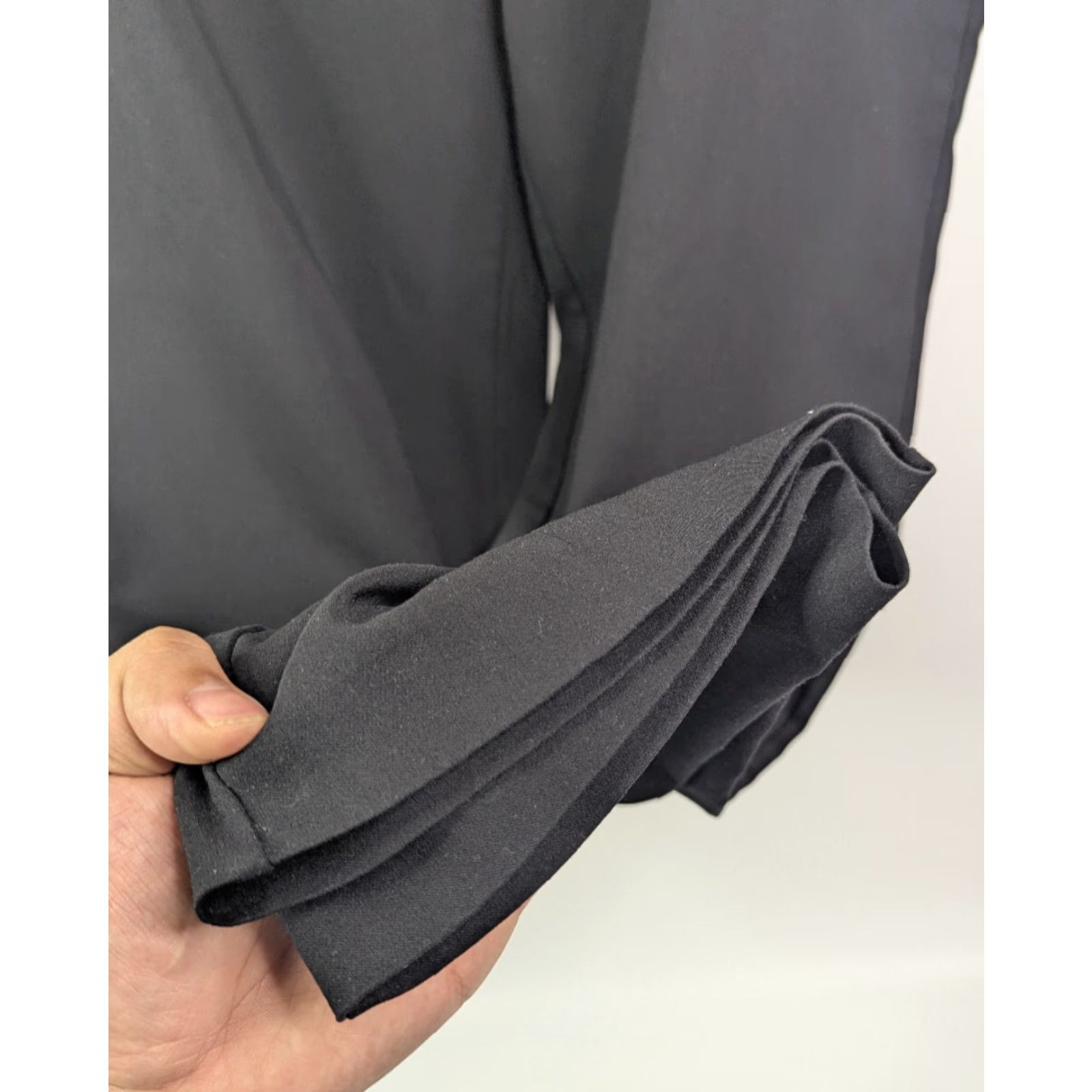 Vintage VINTAGE Susan Graver Womens XL Black Ponte Knit Slim Leg Stretch Pull On Pant QVC Size 40" / US 18 - 3 Thumbnail
