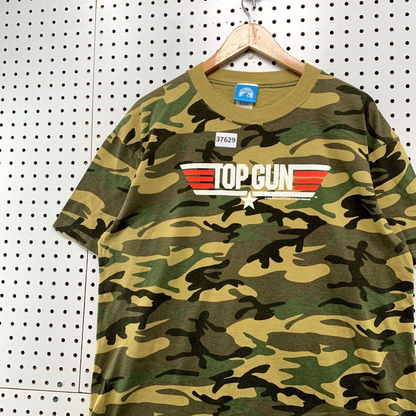 Vintage VINTAGE Paramount Top Gun Camp Shirt Mens Large Green Camouflage Movie Shirt Size US L / EU 52-54 / 3 - 7 Thumbnail