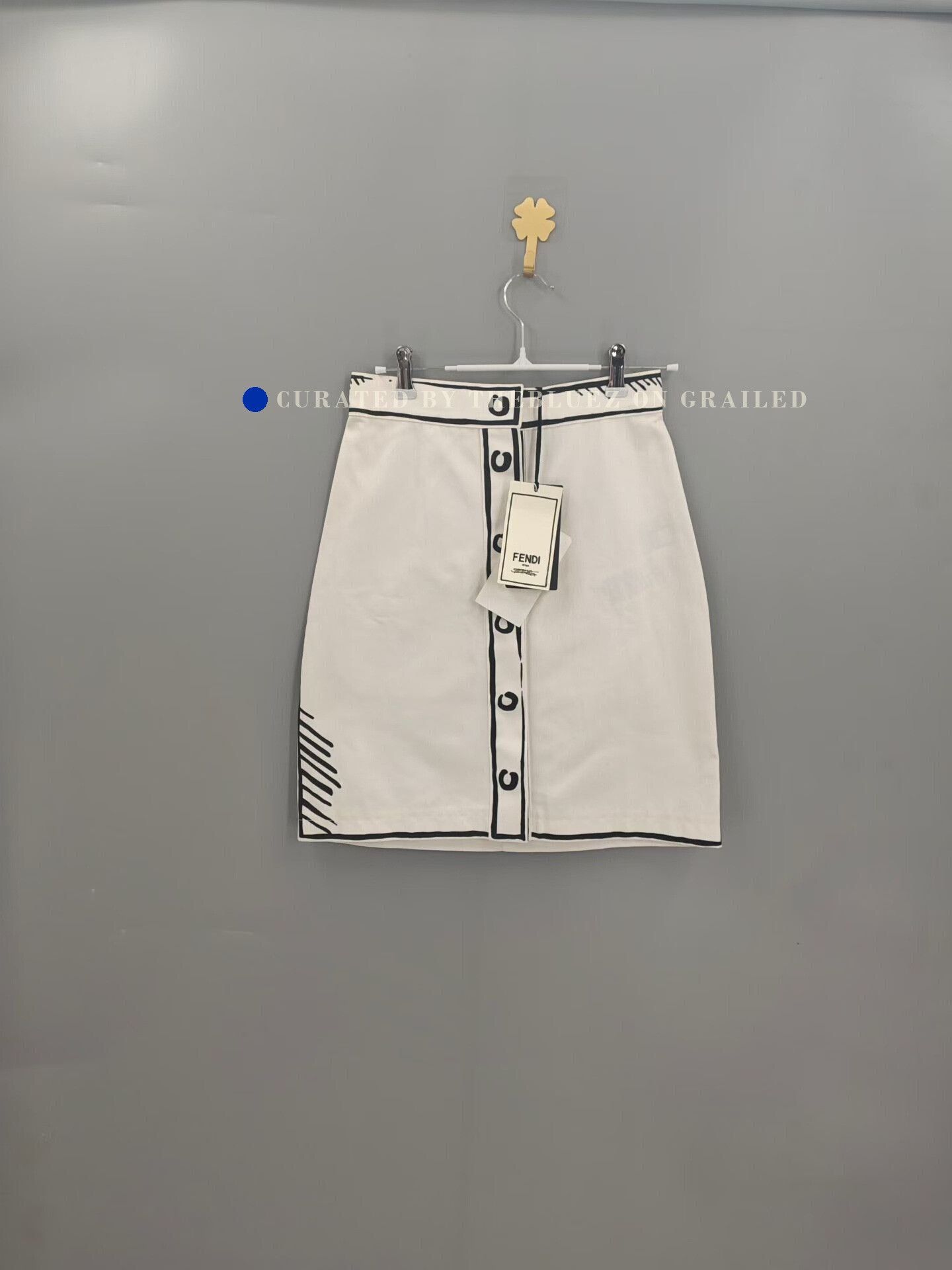 Fendi Fendi California Comic Graffiti Denim Skirt Size 36" / US 14 / IT 50 - 1 Thumbnail