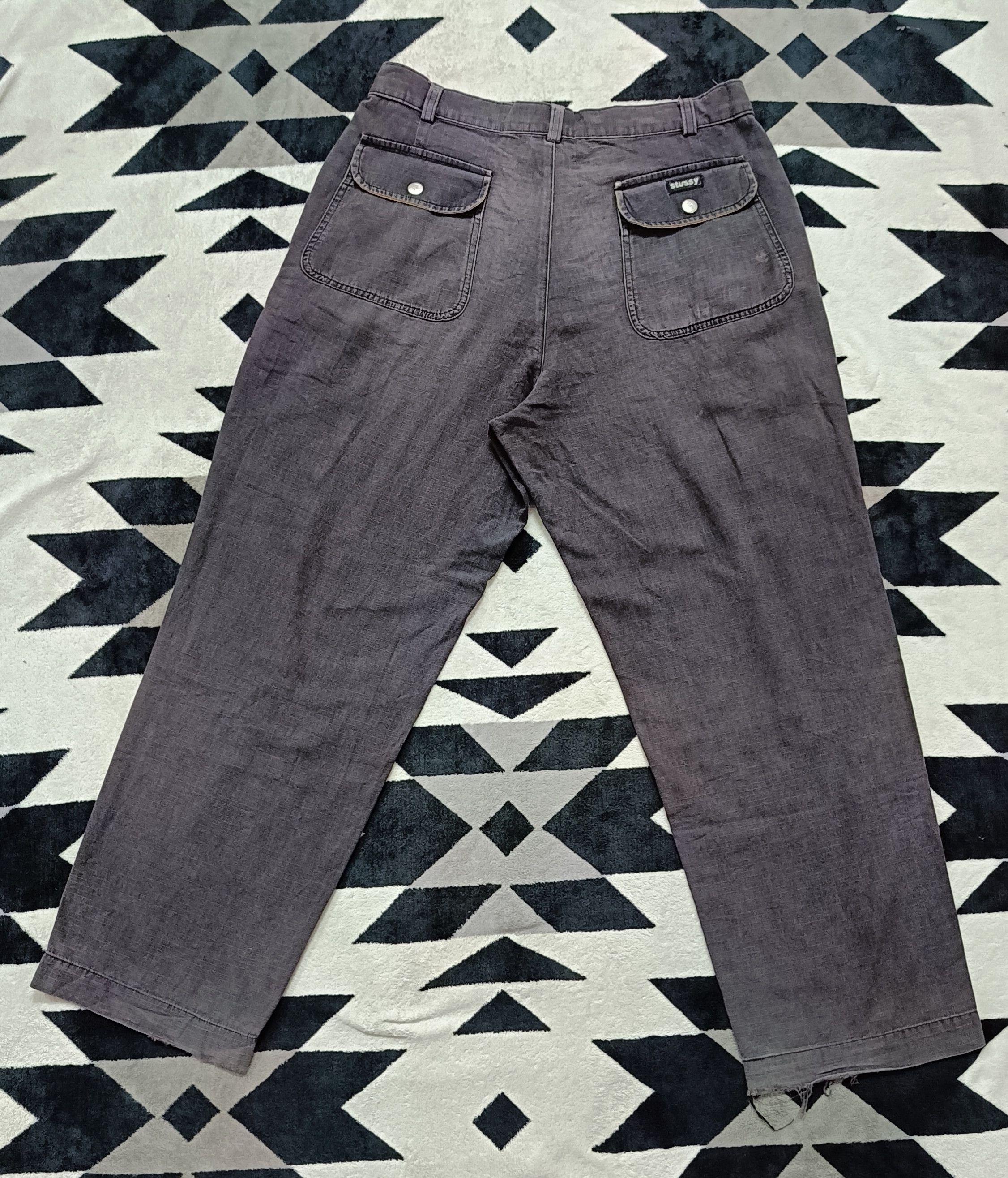 Stussy 🔥🔥Rare Distressed Vintage 90s Stussy Pants Size US 34 / EU 50 - 2 Thumbnail