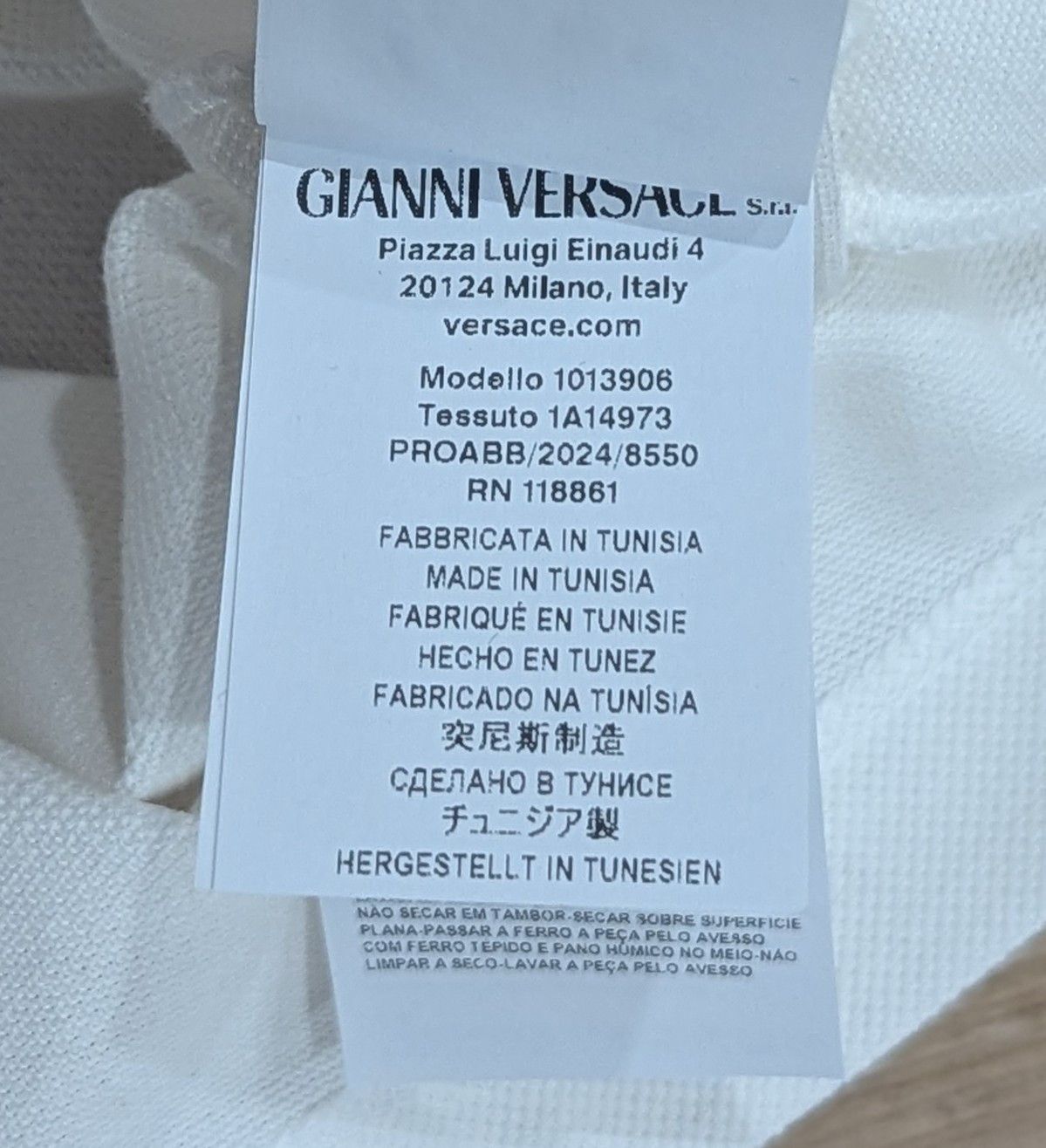 Versace VERSACE Barocco Crest Polo Shirt White/Gold Medium Size US M / EU 48-50 / 2 - 6 Thumbnail