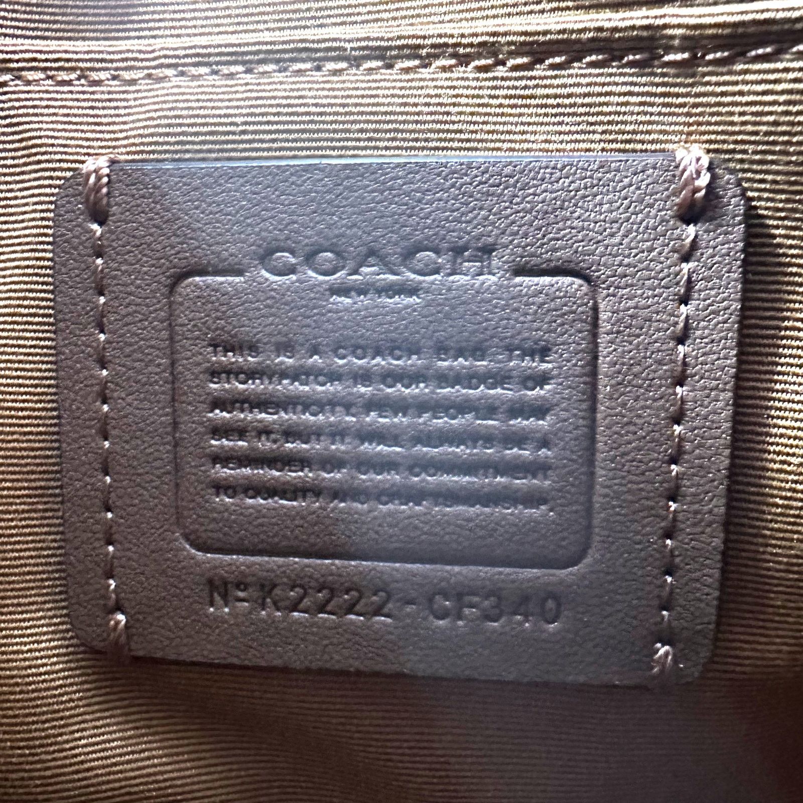 Coach Coach Mini Rowan File Bag Signature Canvas Khaki Sage CF340 Size ONE SIZE - 4 Thumbnail