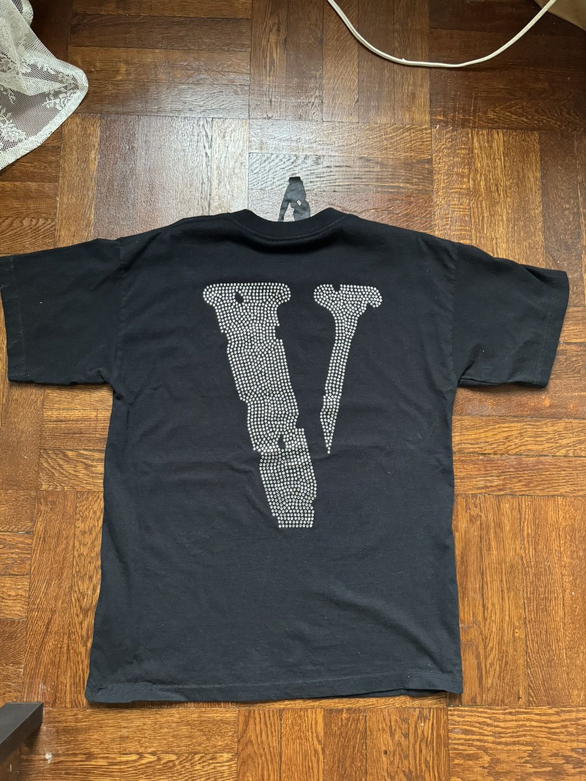 Black Vlone Rimestone factory T-shirt