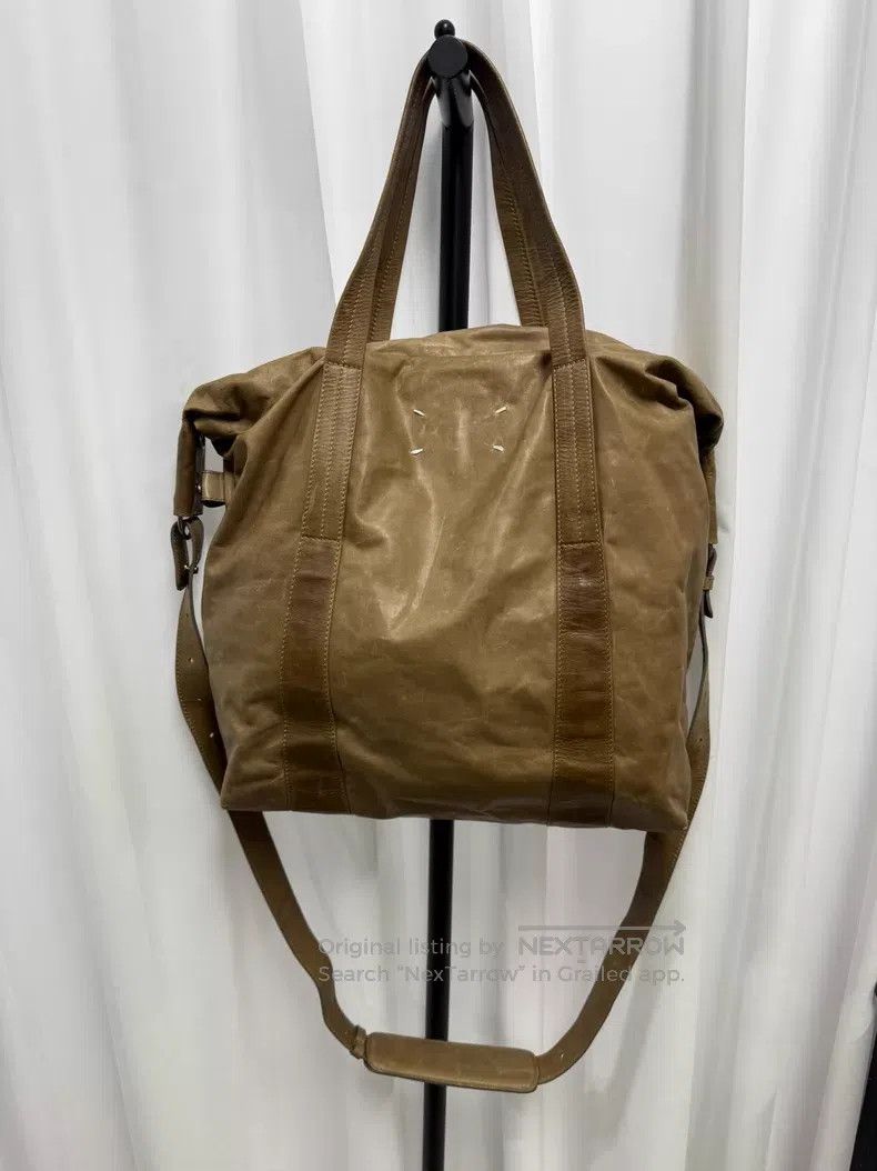 Maison Margiela Maison Margiela Boston Tote Bag in Brown Leather Size ONE SIZE - 1 Thumbnail