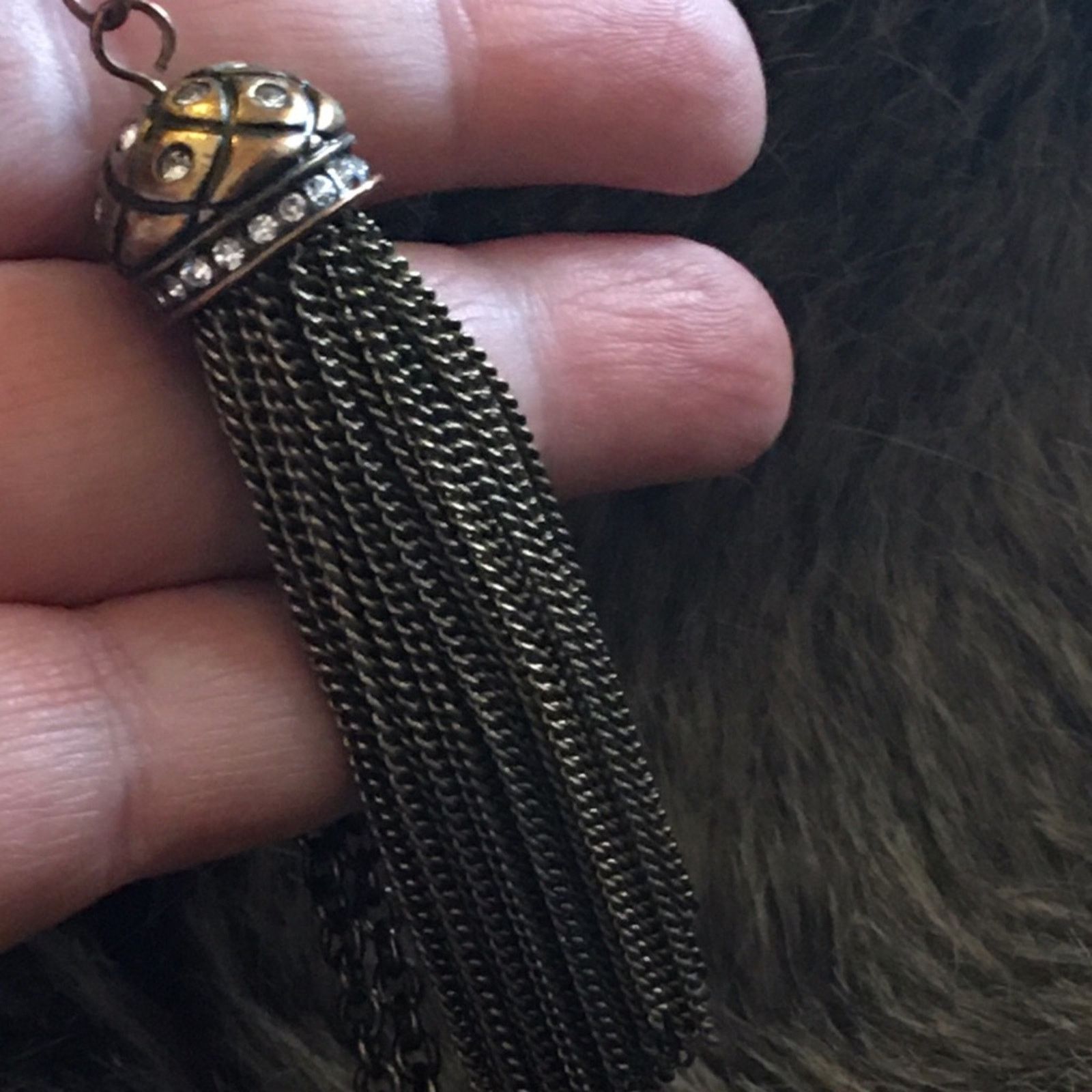 J.Crew J Crew acorn chain tassel rhinestone necklace Size ONE SIZE - 11 Thumbnail