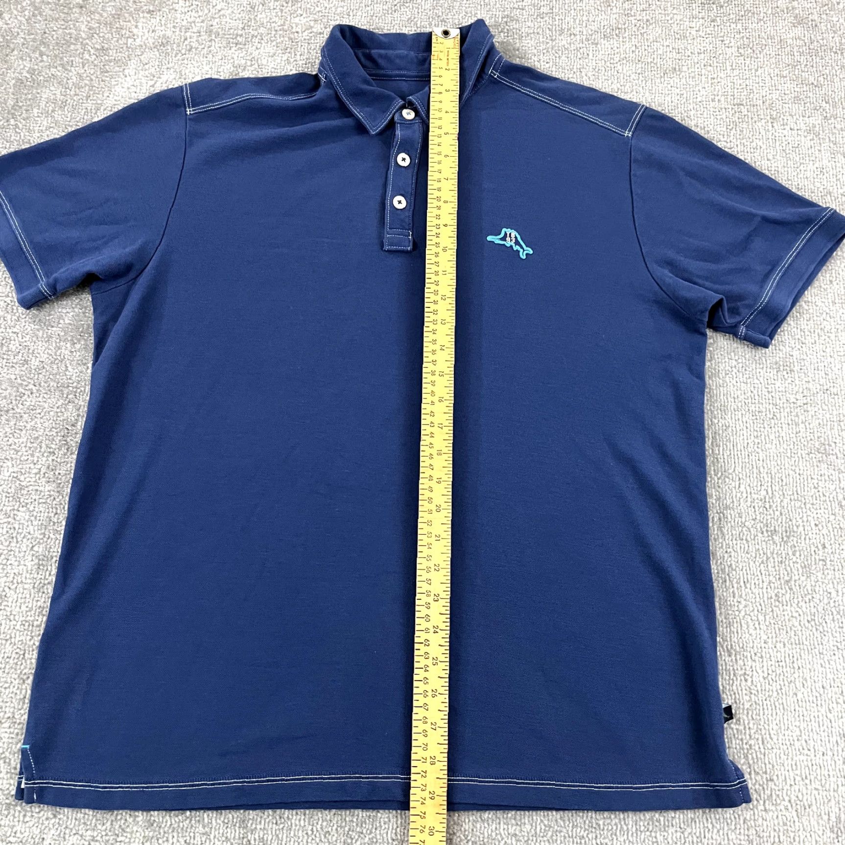 Tommy Bahama TOMMY BAHAMA Polo Shirt Mens Large Blue ISLAND ZONE Performance Collared Shirt Size US L / EU 52-54 / 3 - 7 Thumbnail
