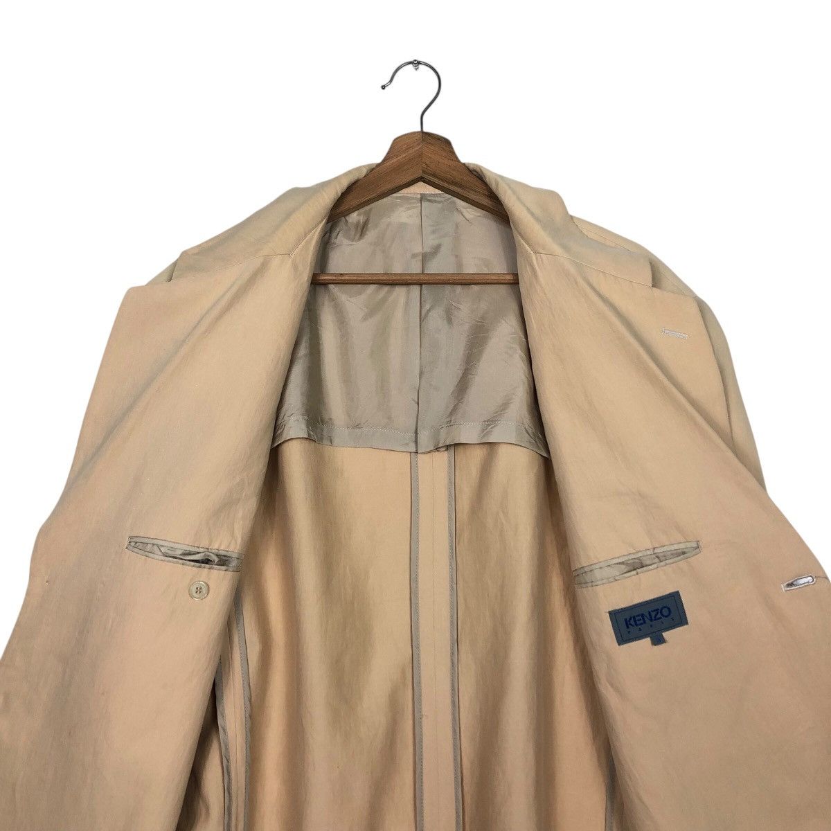 Japanese Brand Kenzo Paris Oversized Beige Cotton Blazer — Archival Look Size US M / EU 48-50 / 2 - 15 Thumbnail