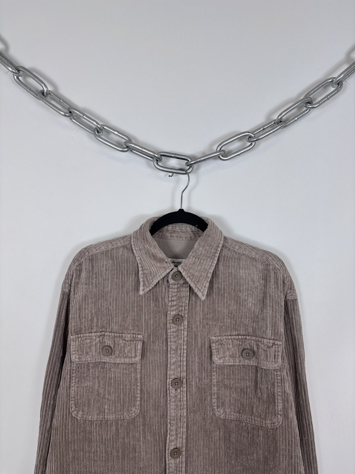 Japanese Brand Niko and… Japan Beige Corduroy Velvet Long Sleeve Shirt Size US M / EU 48-50 / 2 - 2 Thumbnail