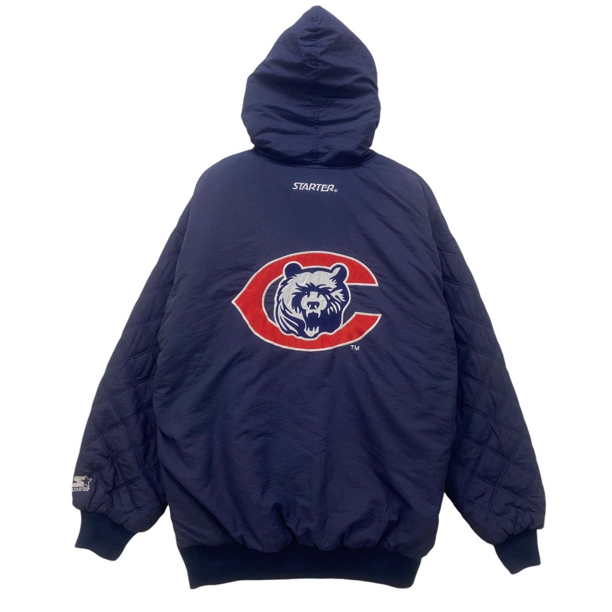 NFL × Starter Vintage Starter Chicago Bears Hooded Bomber Style Jacket Size US L / EU 52-54 / 3 - 4 Thumbnail