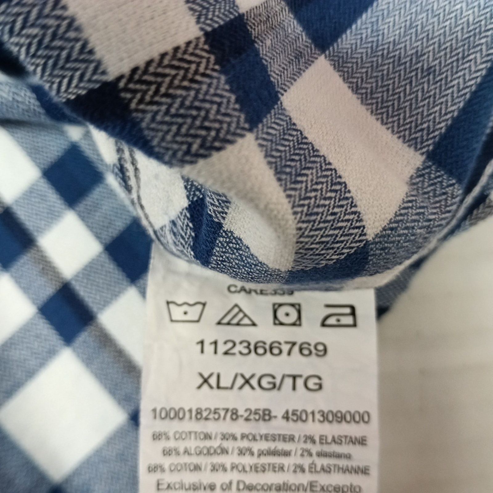 Wrangler Wrangler Slim Fit Woven Twill Button Shirt Men XL Blue Plaid Size US XL / EU 56 / 4 - 8 Thumbnail