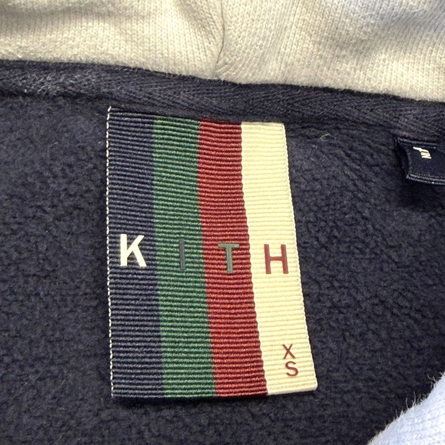 Kith KITH Hoodie Mens XS Blue Pullover Fleece Kangaroo Pocket Logo Patch Sleeve Patch Size US XS / EU 42 / 0 - 6 Thumbnail
