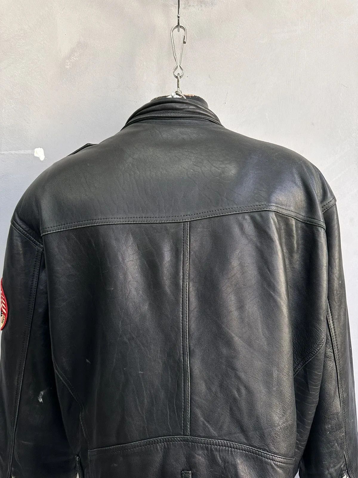 Schott Vintage Cropped Aviator Leather Jacket Harley Davidson Japan Size US M / EU 48-50 / 2 - 9 Thumbnail