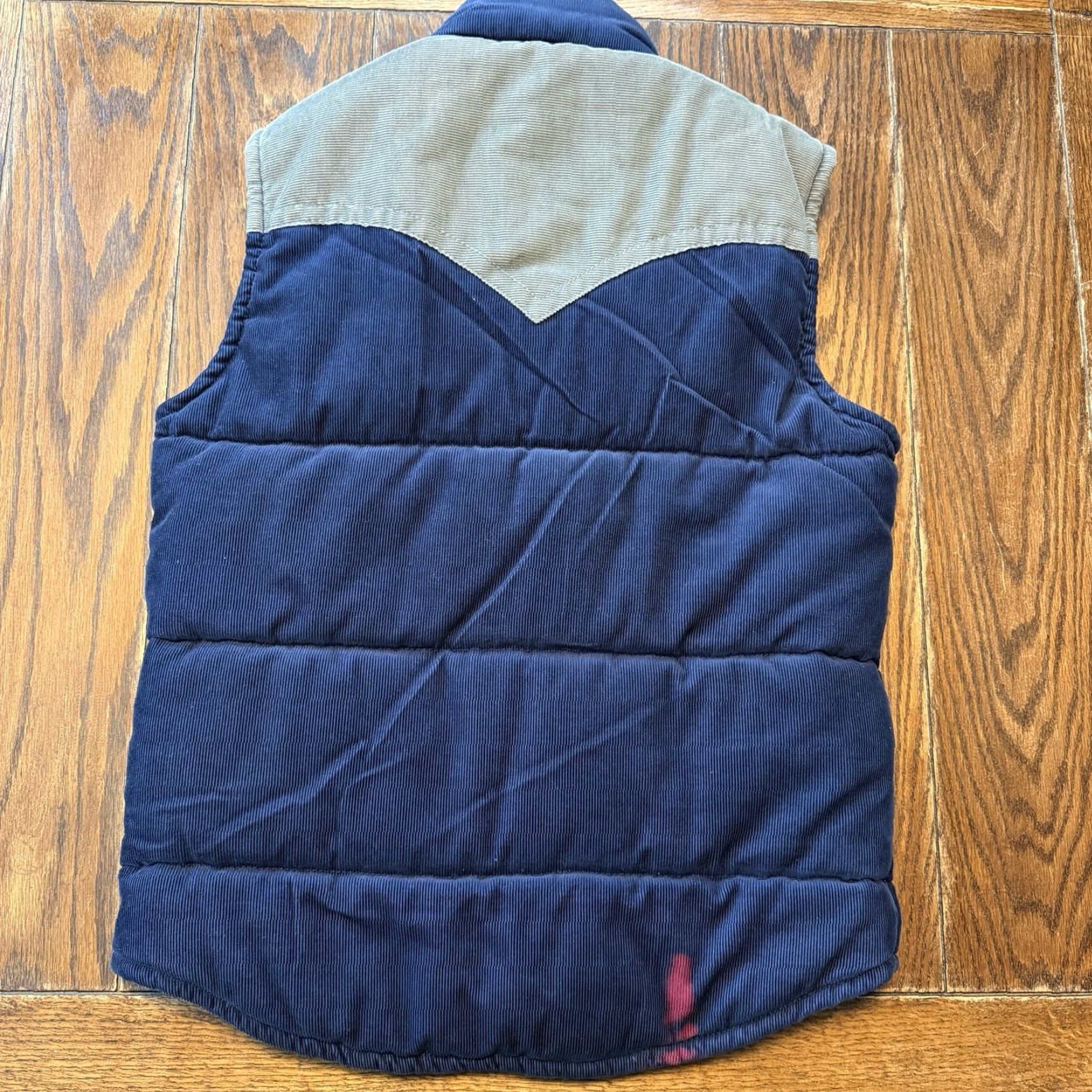 True Religion TRUE RELIGION Gilet CARTER Vest Jacket Logo Navy Blue Grey Corduroy Men’s Large READ Size US L / EU 52-54 / 3 - 6 Thumbnail