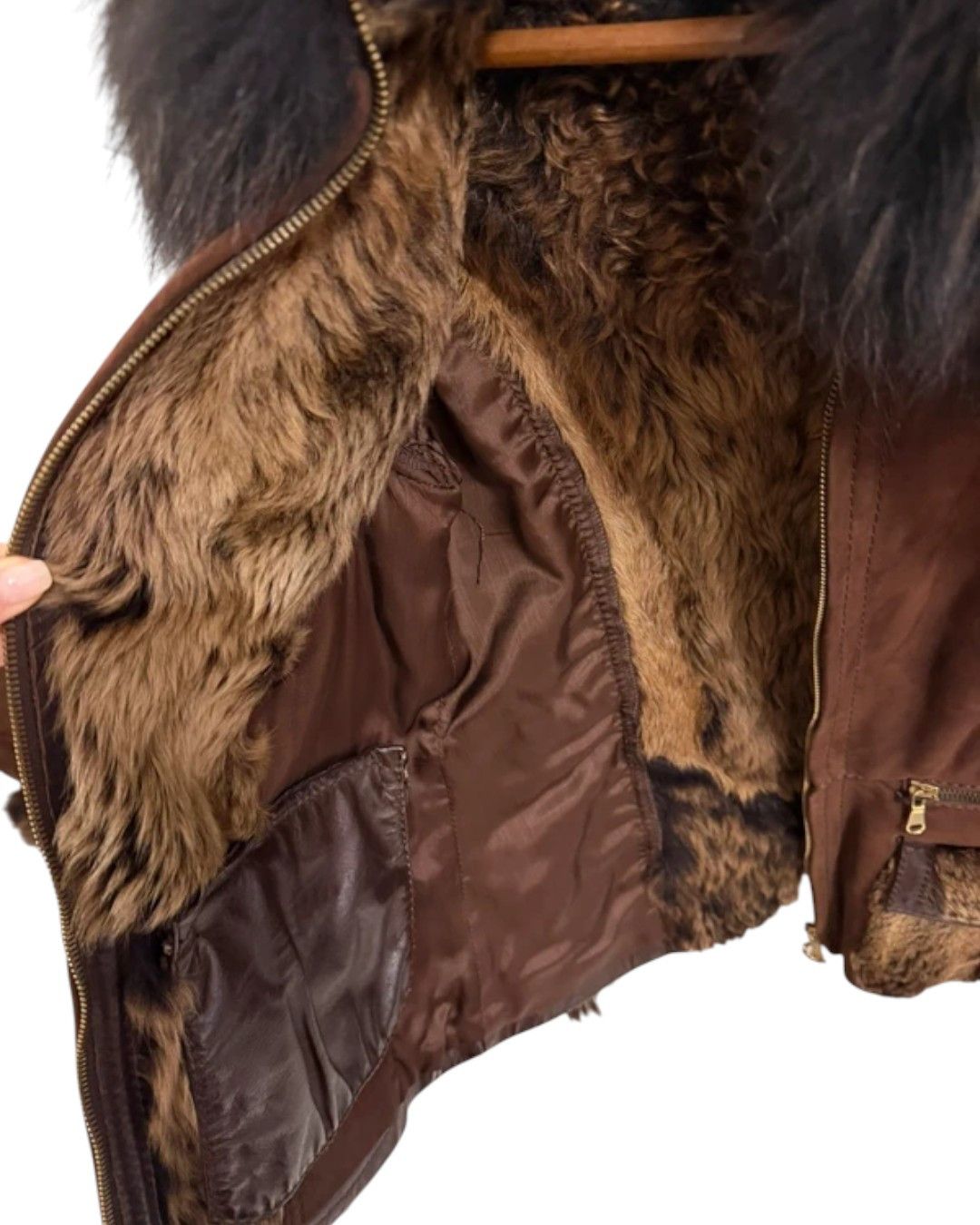 Roberto Cavalli ARCHVIE FOX FUR SHEARLING LEATHER JACKET Size S / US 4 / IT 40 - 4 Thumbnail