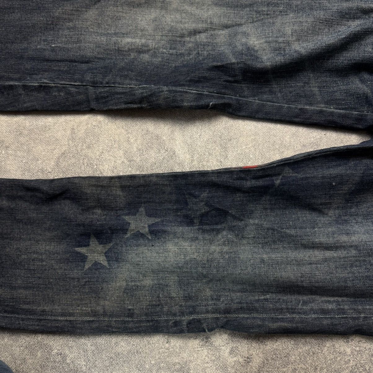 Marithe + Francois Girbaud Vintage Marithe Francois Girbaud Y2K Star Striped Jeans Size 28" / US 6 / IT 42 - 11 Thumbnail