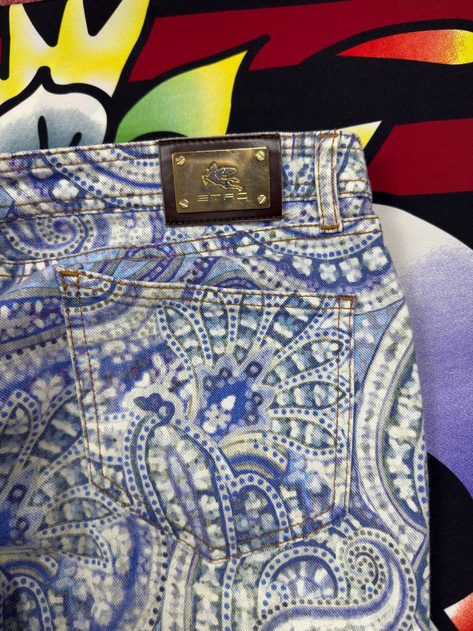 Etro ETRO Milano Luxury Designer Jeans Paisley Slim Pants Size 30 Size 30" / US 8 / IT 44 - 4 Thumbnail