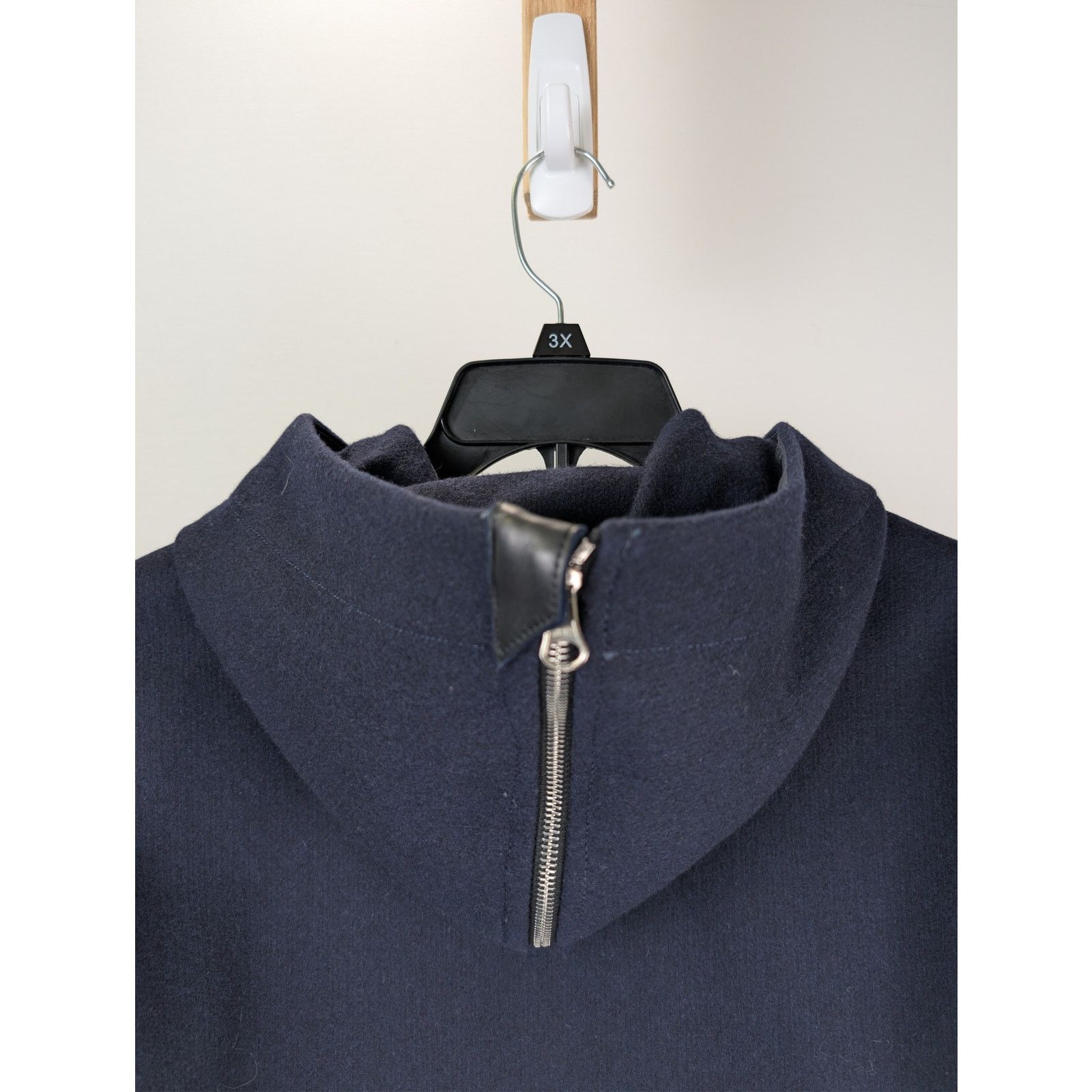 Stone Island o1rshd1 Panno Speciale Hoodie Jacket in navy blue wool blend Size US L / EU 52-54 / 3 - 15 Thumbnail