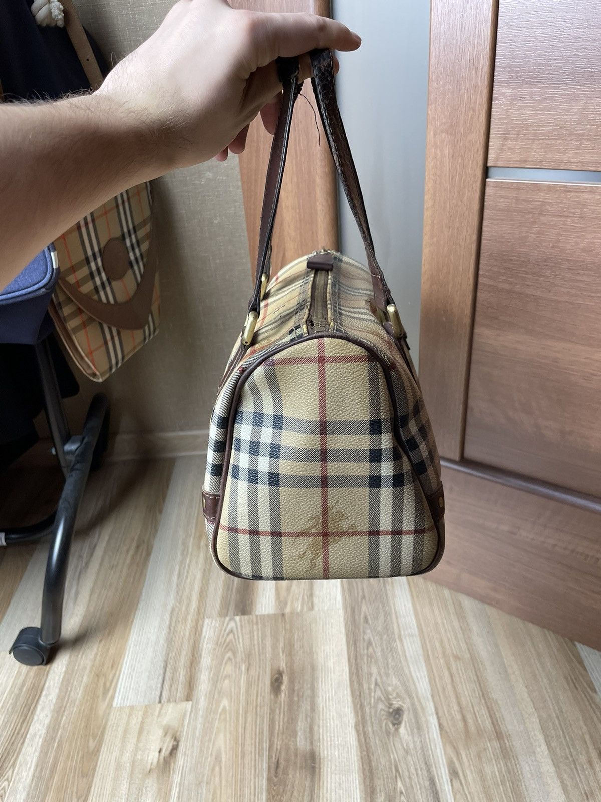 Burberry × Vintage Burberry Boston Nova Check Handbag Size ONE SIZE - 3 Thumbnail