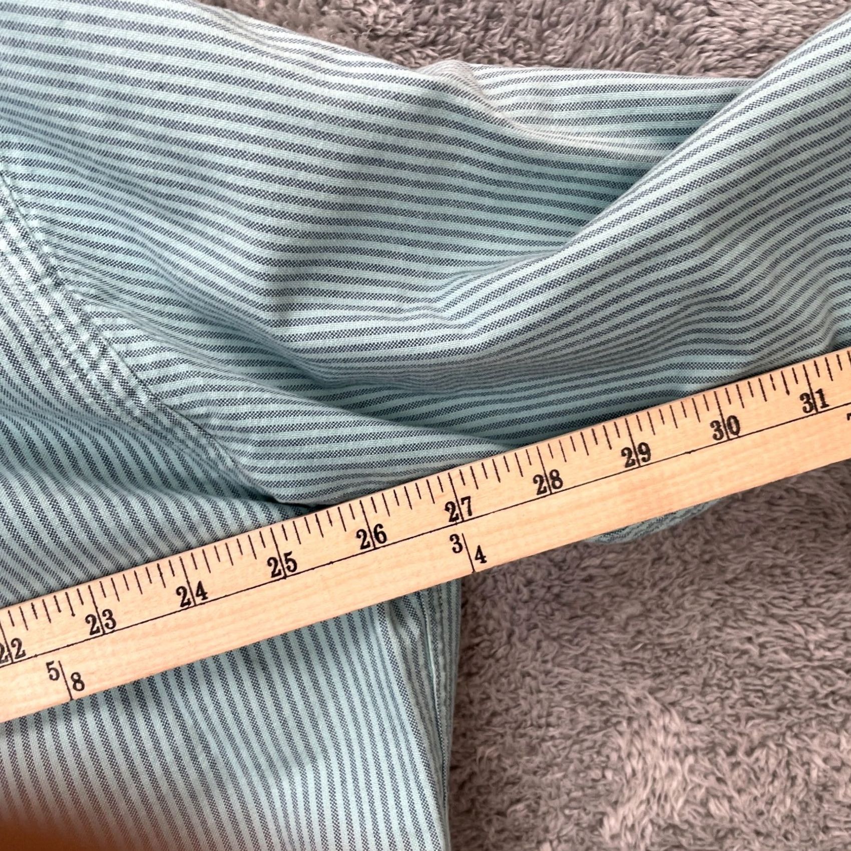 Pendleton VINTAGE Pendleton Shirt Mens Large Green Blue Pinstripe Cotton Button Down Classic Size US L / EU 52-54 / 3 - 7 Thumbnail