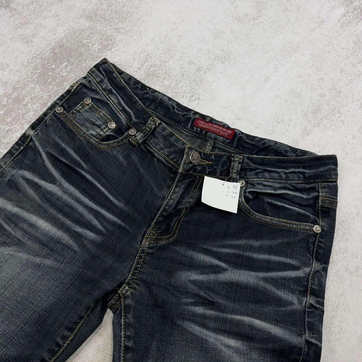 Japanese Brand vintage cheorum flared jeans distressed Size US 32 / EU 48 - 6 Thumbnail