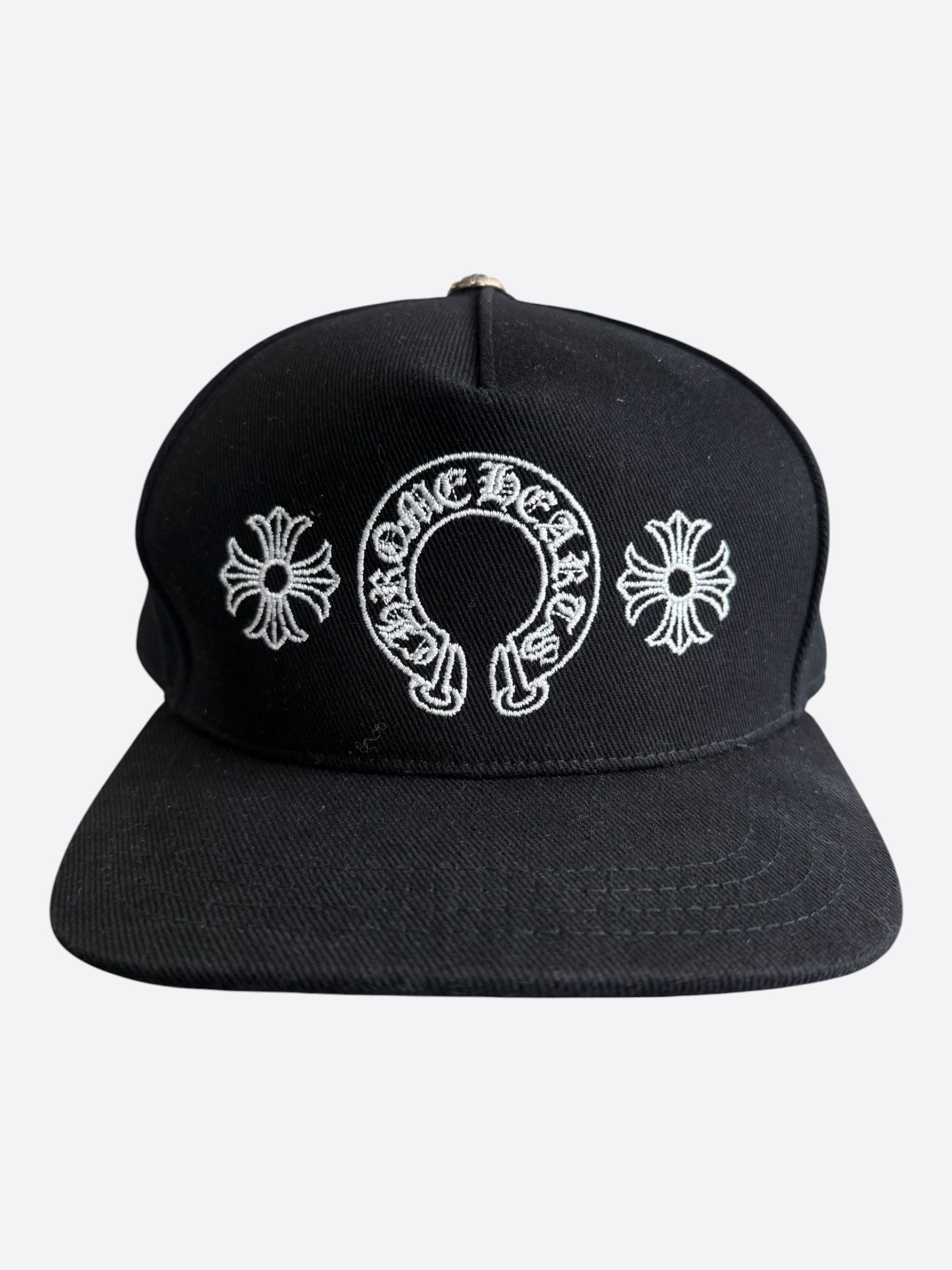 Chrome Hearts Chrome Hearts Black & White Horseshoe Logo Hat Size ONE SIZE - 1 Thumbnail