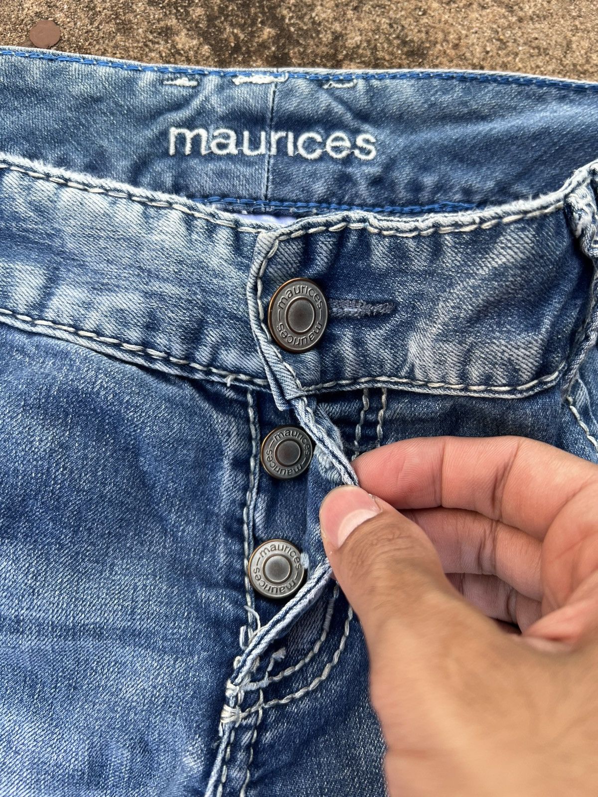 Japanese Brand Flared Maurices Y2K Jeans Size US 34 / EU 50 - 13 Thumbnail