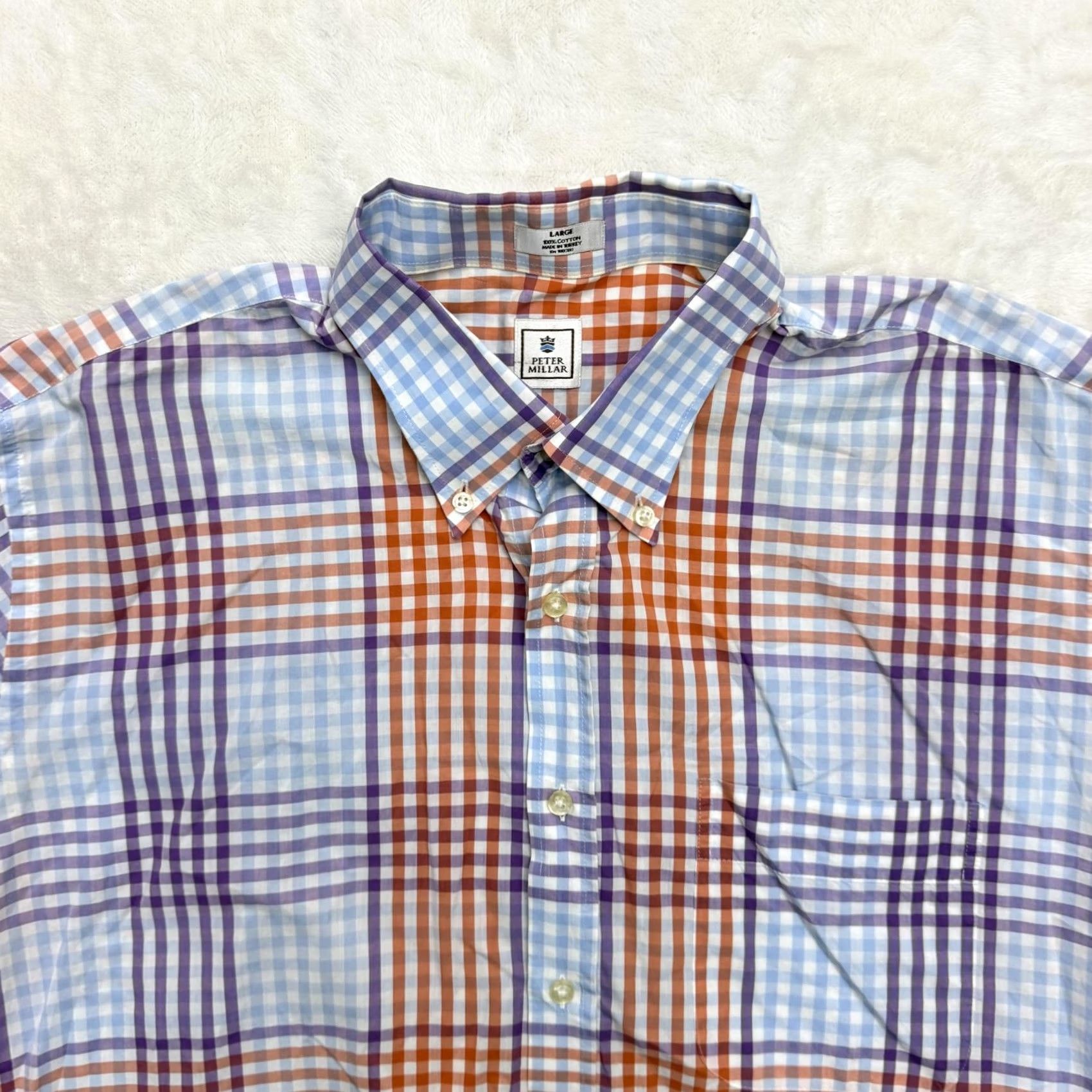 Peter Millar Peter Millar Shirt Mens Large Multicolor Plaid Button Down Long Sleeve Cotton Size US L / EU 52-54 / 3 - 2 Thumbnail