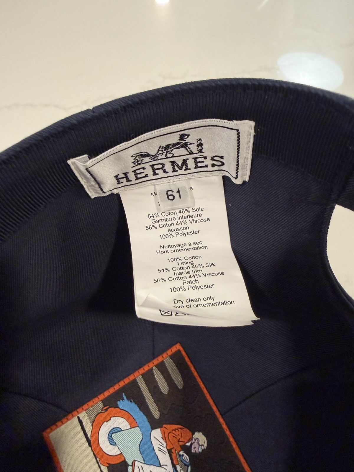 Hermes Hermes navy Riley H dot cap XXL size 61 Size ONE SIZE - 6 Thumbnail