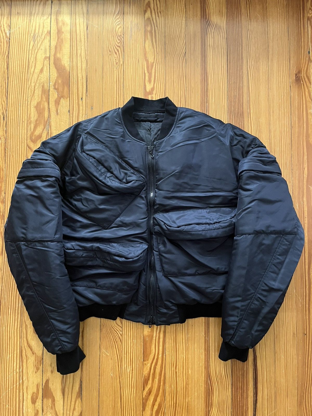 Julius FW19 Julius Cargo Bomber MA-1 Nylon Jacket Black Size US L / EU 52-54 / 3 - 1 Thumbnail