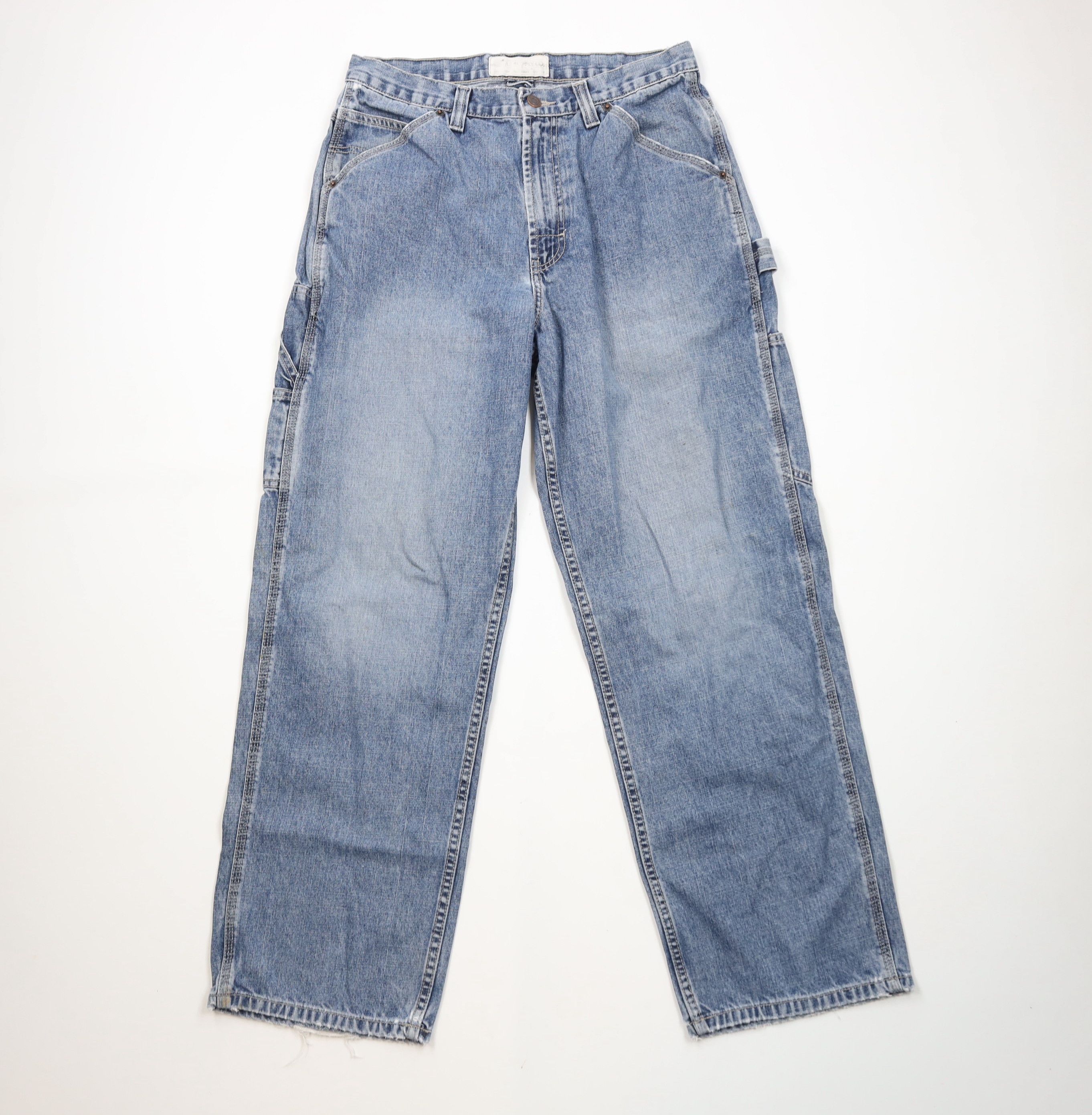 American Eagle Outfitters × Vintage Vintage 90s American Eagle Outfitters Leg Dungaree Jeans Size US 32 / EU 48 - 1 Thumbnail