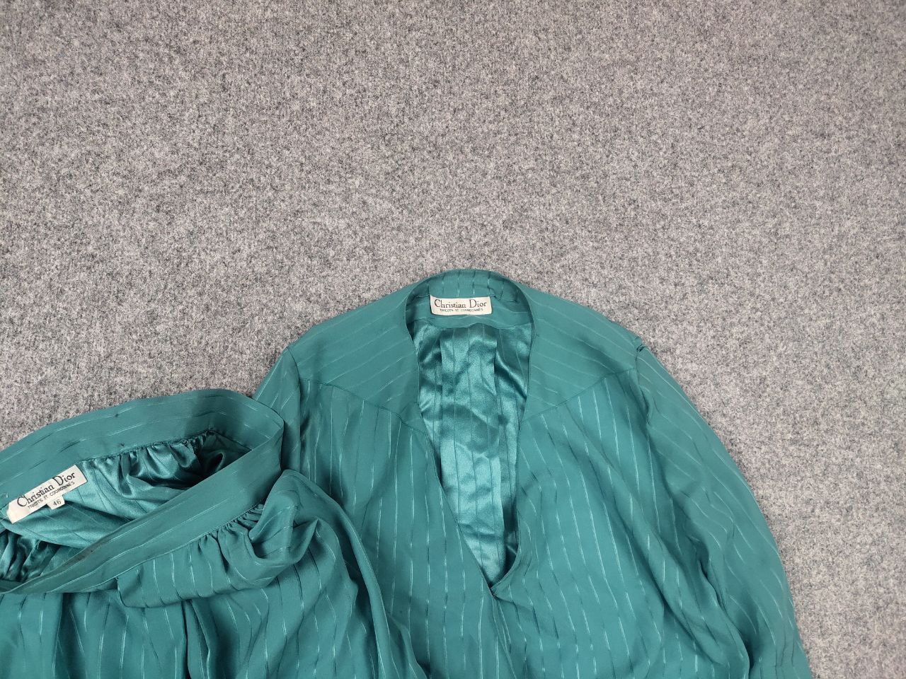 Dior Rare Vintage Christian Dior tricots et coordonnées silk suit Size L / US 10 / IT 46 - 4 Thumbnail
