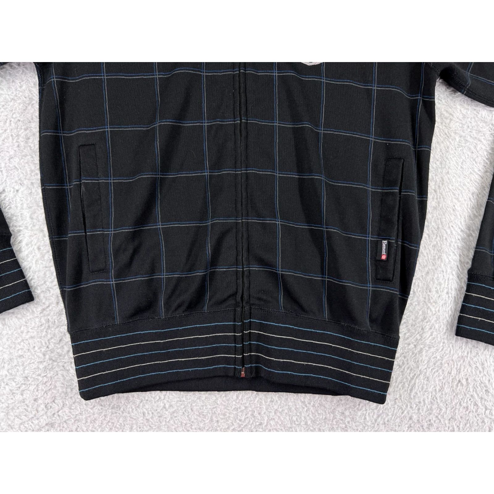 Element Element Mens Sweater Zip Mock Neck Black Cotton Knit Embroidered Full Zip Outdoor Skateboarding Size US S / EU 44-46 / 1 - 6 Thumbnail