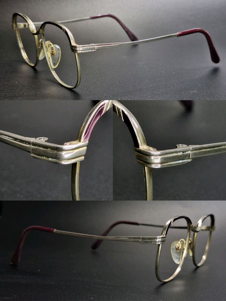 Other 90s Japan Vintage Embossing Purple Browline Glasses Frame Size ONE SIZE - 4 Thumbnail