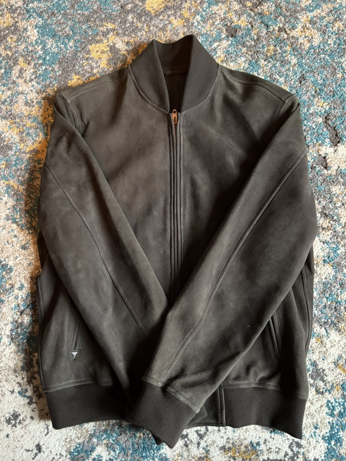 President's PRESIDENT'S Nappa Suede Bomber Jacket in Charcoal Size US L / EU 52-54 / 3 - 2 Thumbnail
