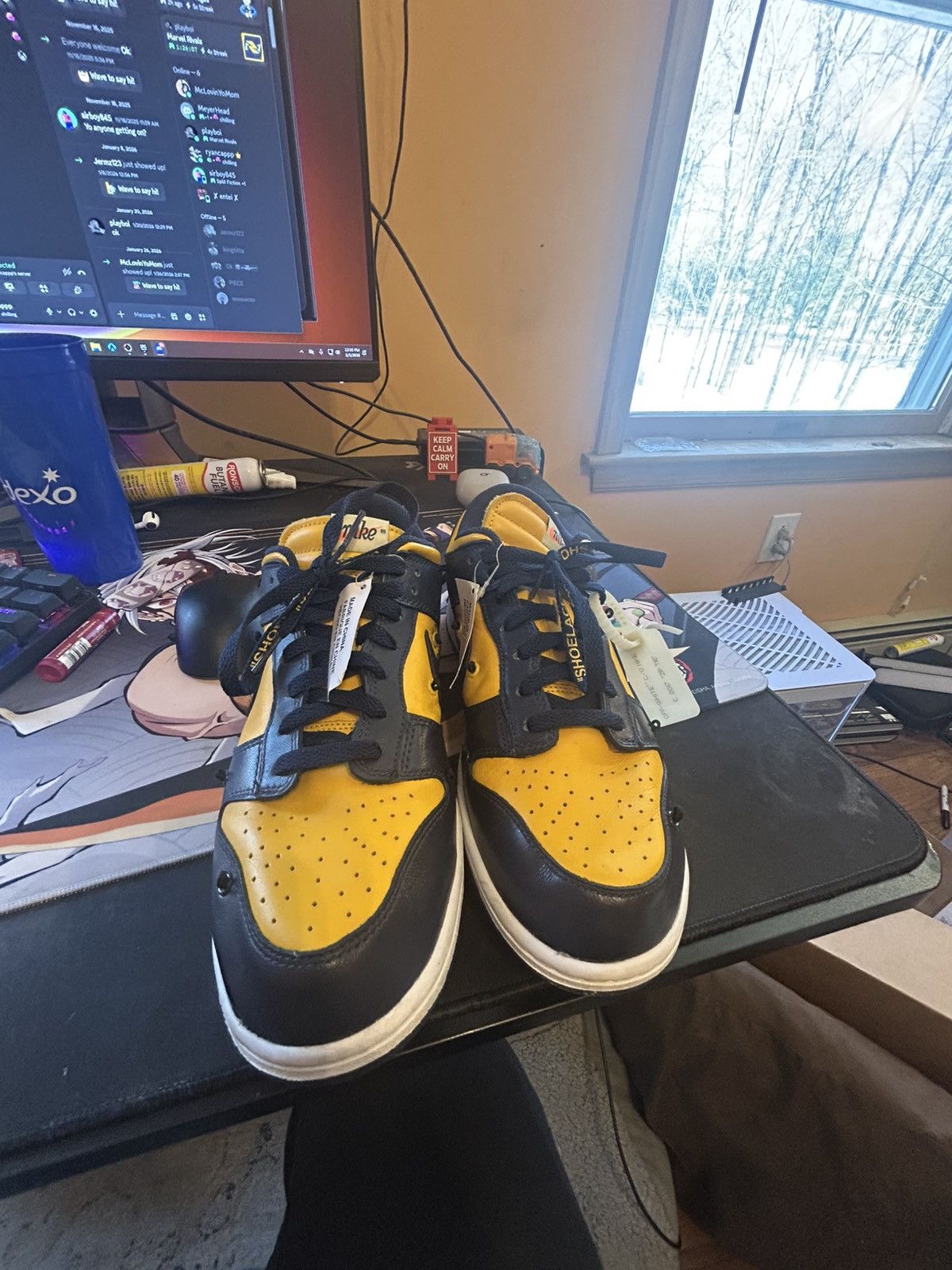 Nike Nike dunk low off white Michigan Size US 11 / EU 44 - 2 Thumbnail