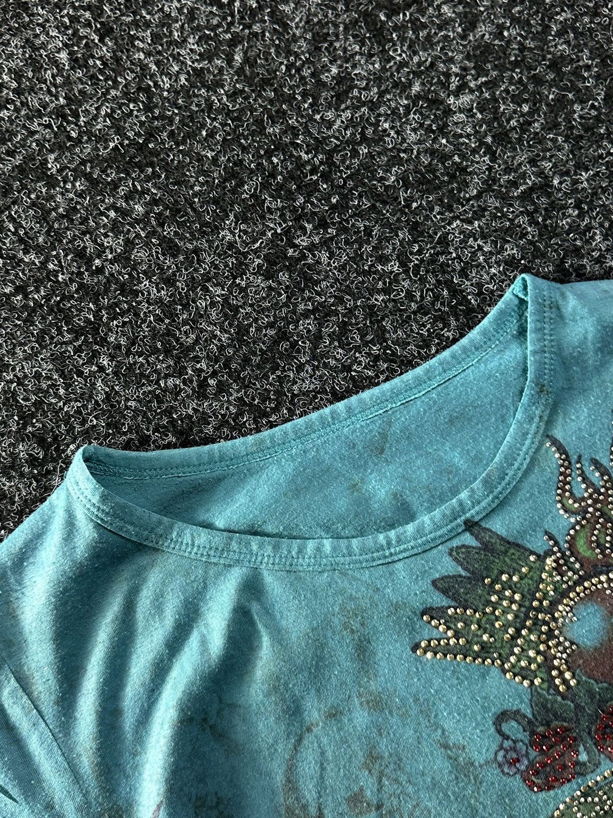 Designer × Ed Hardy Vintage Ed Hardy STYLE tiger big True Love Logo Women Tee Size L / US 10 / IT 46 - 5 Thumbnail